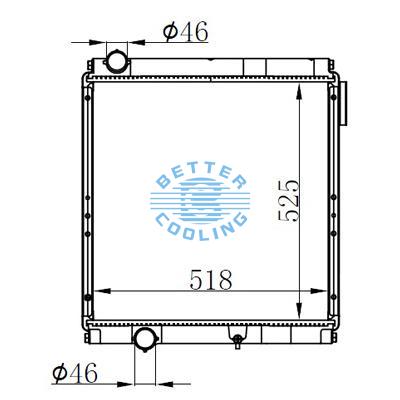 High Performance Truck Radiator For Mitsubishi Canter 4.2d 4d33 02- Mt Oem: