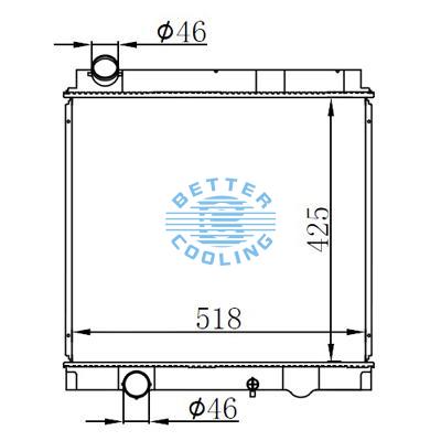 High Performance Truck Radiator For Mitsubishi  Fuso Canter 02- Mt Oem: