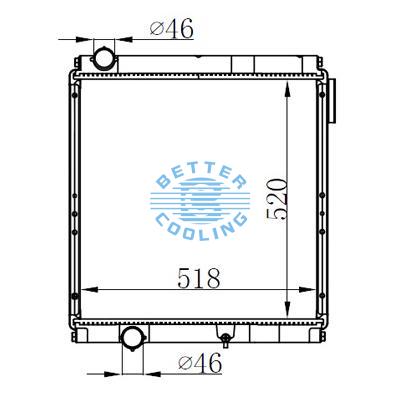 High Performance Truck Radiator For Mitsubishi Canter Diesel 08- Mt Oem: