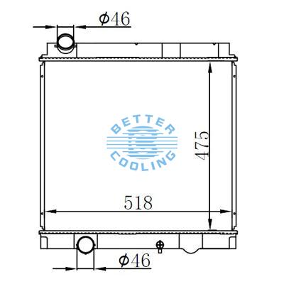 High Performance Truck Radiator For Mitsubishi Fuso Canter 02- Mt Oem: