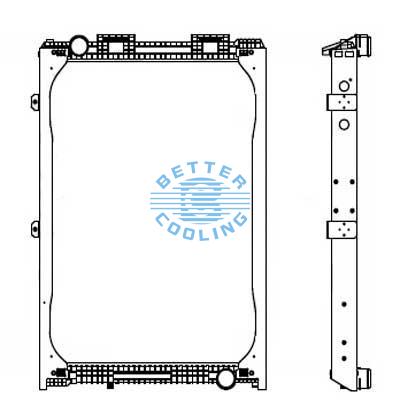 High Performance Truck Radiator For Man F2000 (94-95) Oem: 81 06101 6421/ 81 06101 6439