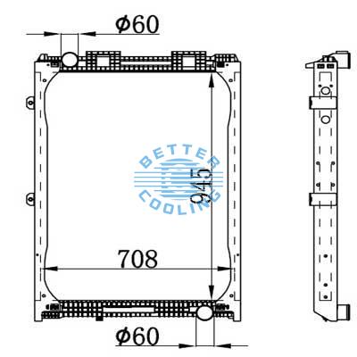 High Performance Truck Radiator For Man F90-2 (94) Oem: 81061016407/8106101 6423/ /81061016438/81061019438