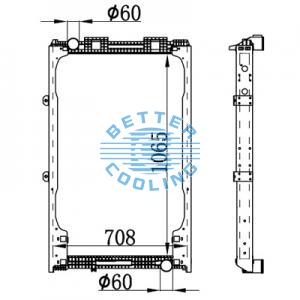 High Performance Truck Radiator For Ford L, Ltl9000, Sterling, Silverstar & Freightliner 1300  Oem: S9015, 9000-15pt, 437198p