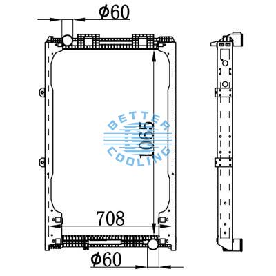 High Performance Truck Radiator For Man F2000 (94-98) Oem: 81061016424/81061016440/8106106439/ 81061016439