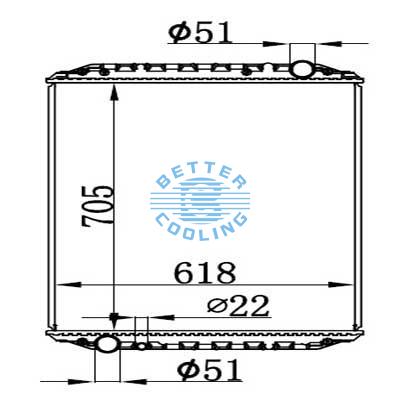 High Performance Truck Radiator For Man F2000 (93-97) Oem: 81061016466/ 85061016007