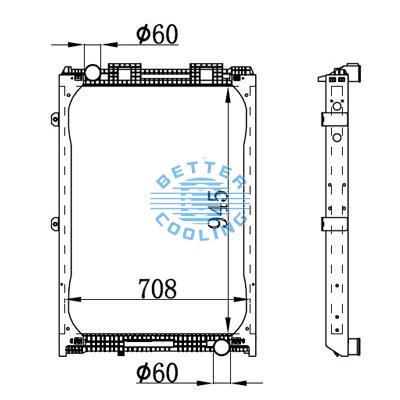 High Performance Truck Radiator For Man F 2000 (94-) Oem: 81061016407/81061016423/81061016438/81061019438