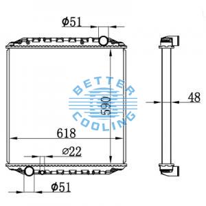 High Performance Truck Radiator For Iveco Stralis 260 S44/ S48/ S54/ S56                      Stralis 440 S35/s44/s48/s54/s56(02-) Oem: 41214447