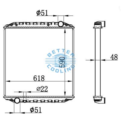 High Performance Truck Radiator For Man M 2000 (95-05) Oem: 81061016371