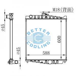 High Performance Truck Radiator For Freightliner M2 112 Business Class(08-11) / Classic Xl (08-11) /fld (08-11) Oem: A0526614088/239166/0527751025/0527751010/0527751006/0526619024/0526619022/0526619010/0524935006/fr60oc/0529619023/1a0201230/3e0120450002/a