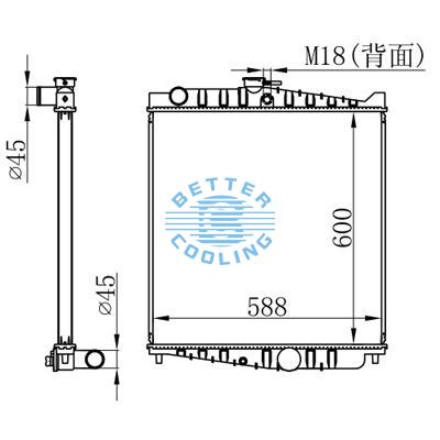 High Performance Truck Radiator For Nissan Ud Condor Kc-ck260e/lk260b 99- Mt Oem: 21400-34z01