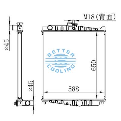 High Performance Truck Radiator For Nissan Ud Condor Kc-ck260e/lk260b 99- Mt Oem:  21400-33z79