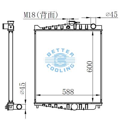 High Performance Truck Radiator For Nissan Ud Condor Kc-mk211b/211e Oem:   21400-34z02