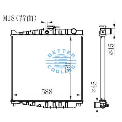 High Performance Truck Radiator For Nissan Ud Condor Kc-lf211c/211e Oem: 21400-34z00