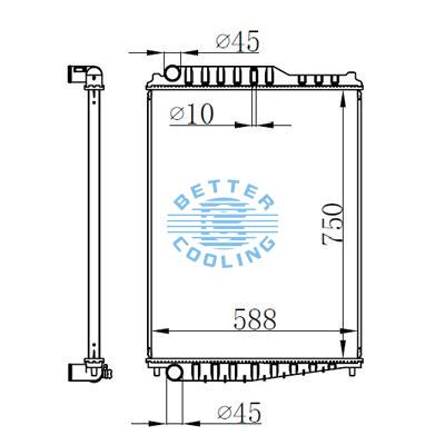 High Performance Truck Radiator For Nissan Ud Bus Oem: 21400-6z004