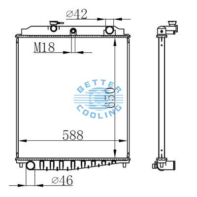 High Performance Truck Radiator For Nissan Ud Condor/yu41 Re 99- Mt Oem: