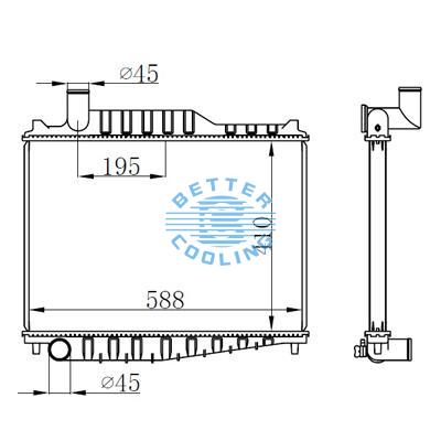 High Performance Truck Radiator For Nissan Ud Condor Mt Oem: