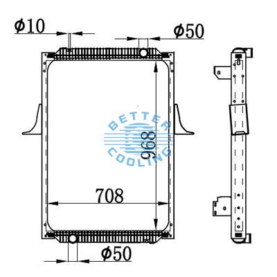 High Performance Truck Radiator For Renault/rvi Premium 370/400/420(00-) Oem: 5001856788