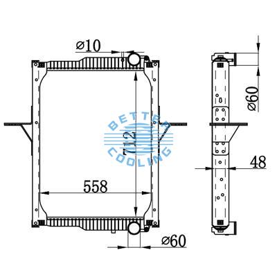 High Performance Truck Radiator For Renault/rvi Midlum (06-) Oem: 20810091/ 7420809775/85000665