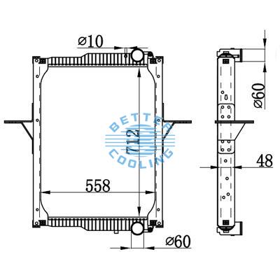 High Performance Truck Radiator For Rvi Rvi - Renault Trucks Midlum (06-) 240 D /                      Volvo Fl Ii (06-) 240 Hp D Oem: