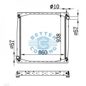 High Performance Truck Radiator For Daf  F95(87-) Oem: 0076449/1617342/1288560/1858768