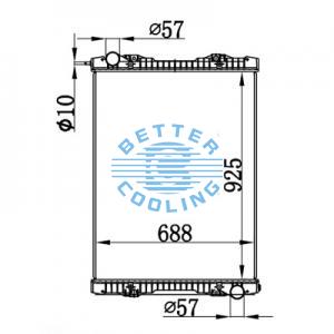 High Performance Truck Radiator For International 9800 Series Oem: 16991689c91