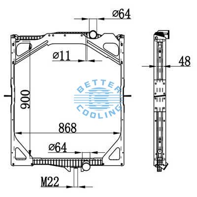 High Performance Truck Radiator For Volvo  Fh-12/13/16(93-06) /                                          Nh-12 340/380/420/460(99-)                                     Wg Us-model  Oem: 1276435/ 1676435/ 1676635/ 200010117/8112961/ 8112565/ 8113190/ 81496