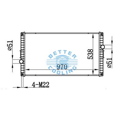 High Performance Truck Radiator For Volvo  B 10m Bus Oem: 100310942/3018818/8112681/8112786//9517543//9518422/70320667