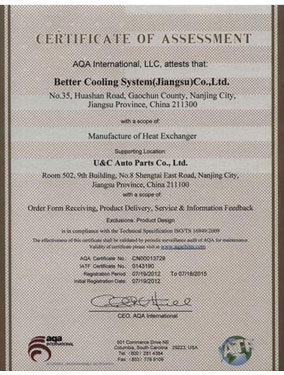 Certificate of Assessment