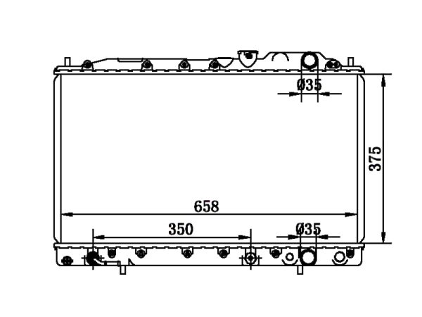 Radiator FOR MITSUBISHI MIRAGE' EC63A-C53A-4G61 88-92