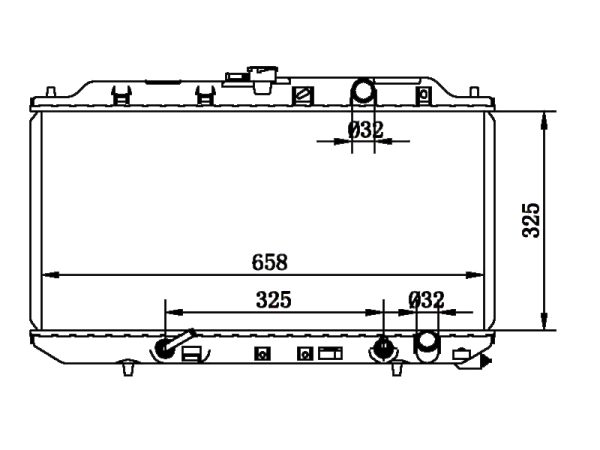 Radiator FOR HONDA INTEGRA' DA6-B16A AT 90-93