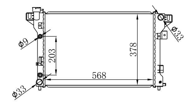 Radiator FOR GM,DODGE LEBARON BASE L4 2.5L 91-93