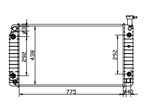 Radiator FOR GM,DODGE G10 BEAUVILLE V6 4.3L 92-95