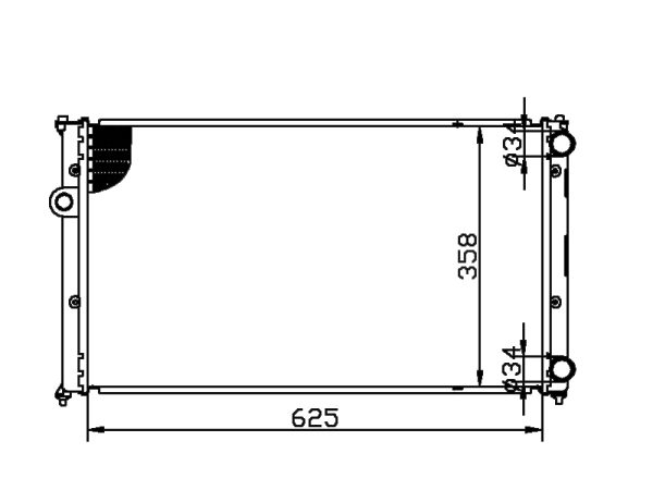 Radiator FOR VOLKSWAGEN CADDY 1.6i 95- MT 95-
