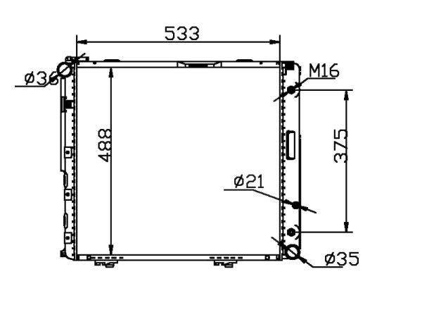 Radiator FOR BENZ E-CLASS W124  E300 D 84- AT 84-