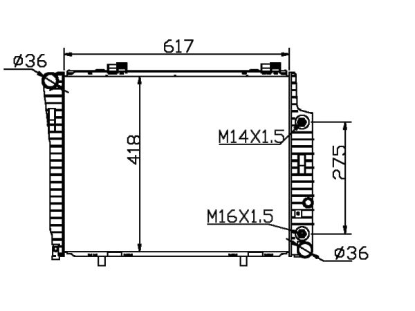 Radiator FOR BENZ C-CLASS W202  C180 93- AT 93-