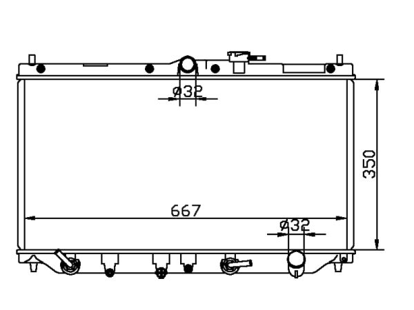 Radiator FOR HONDA ACCORD' CB7 90-93