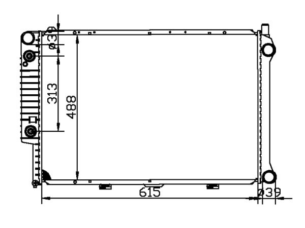 Radiator FOR BENZ E-CLASS W210  E 280 95- AT 95-