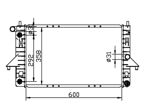 Radiator FOR GM,DODGE Saturn'SL1 BASE L4 1.9L 91-93