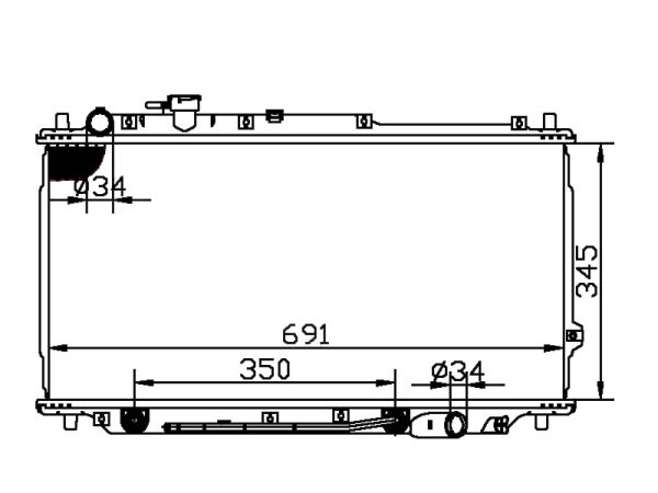 Radiator FOR KIA SEPHIA' 1.8 96-