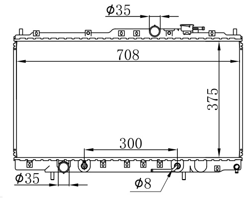 Radiator FOR MITSUBISHI GALANT 4CYL' 99-03