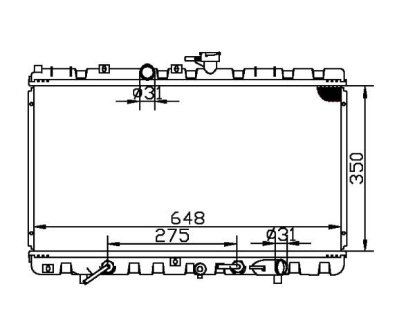 Radiator FOR KIA RIO BASE L4 1.5L 01-02