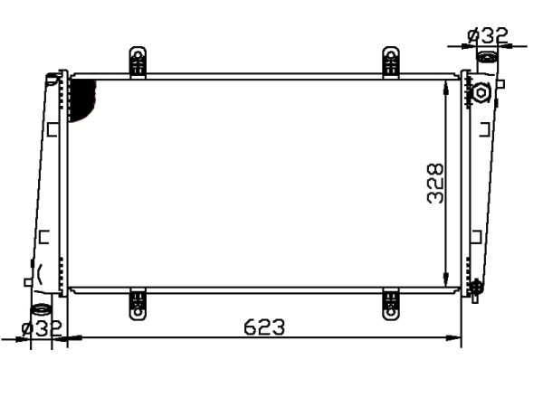 Radiator FOR VOLVO VOLVO S40 - V40  1.9 TDi 95-