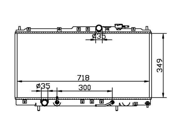 Radiator FOR MITSUBISHI GALANT 4CYL' 99-03