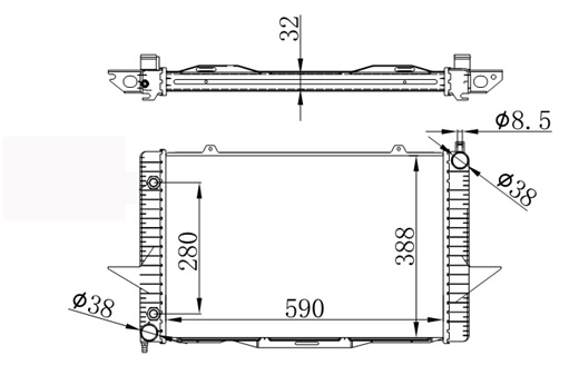 Radiator FOR VOLVO V702.0T10V B5202FS 96- AT 96-