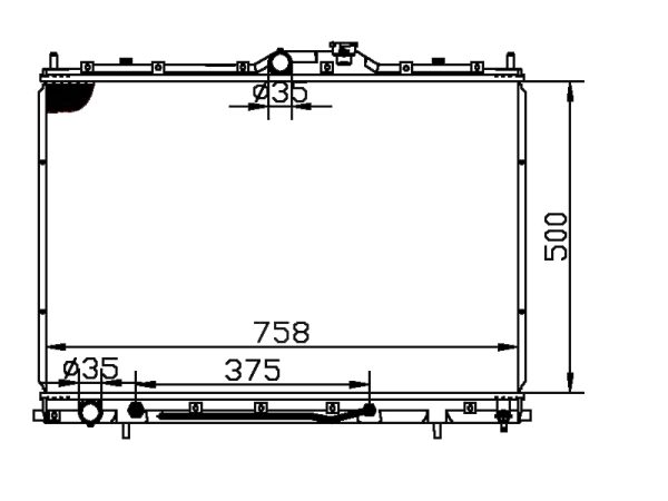 Radiator FOR MITSUBISHI Endeavor' 03-