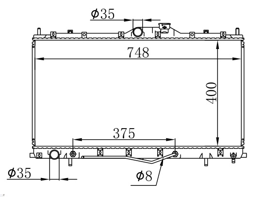 Radiator FOR MITSUBISHI GALANT DE L4 2.4L 06-08
