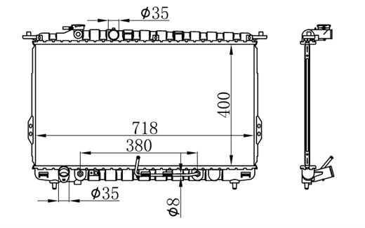 Radiator FOR KIA OPIRUS 3.0i 3.5i' 03-