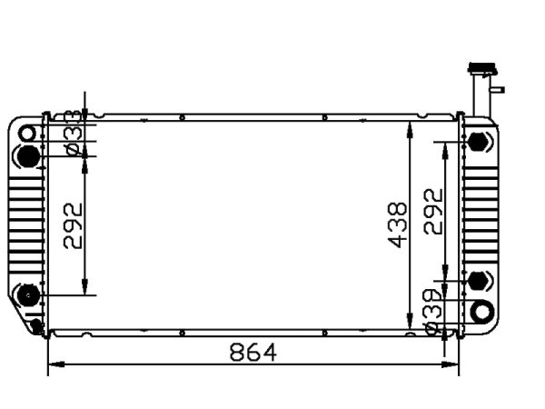 Radiator FOR GM,DODGE EXPRESS 2500 BASE V8 4.8L/6.0L 04-15