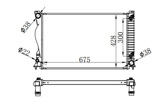 Radiator FOR AUDI A6/S6 3.0 TFSI G CAJA 00-08 AT 00-08