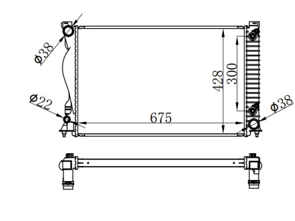 Radiator FOR AUDI A6/S6 3.0 TFSI G CAJA 00-08 AT 00-08